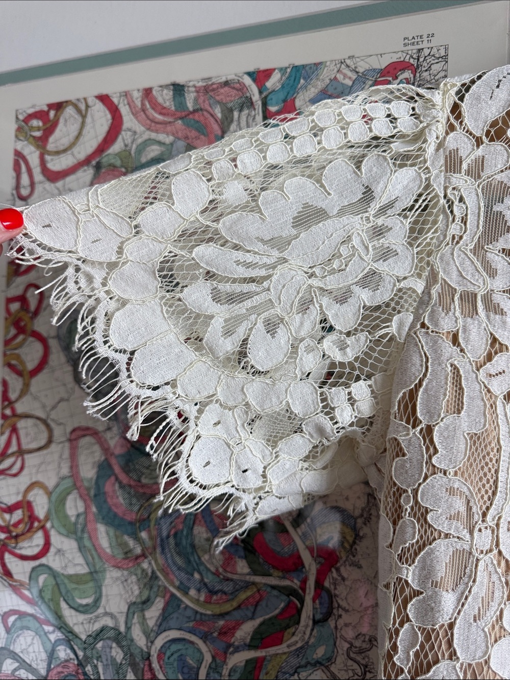 Lulus Pearson White Cream Lace Mini Dress Short Sleeve Nude Lining Wedding - Picture 12 of 16